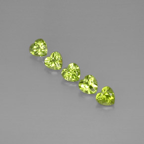 Peridoto naturale verde da  ct, a forma di cuore, VS