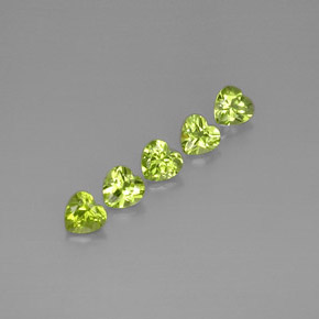 Peridoto naturale verde da  ct, a forma di cuore, VS