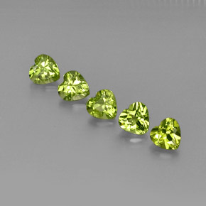 Peridoto naturale verde da  ct, a forma di cuore, VS