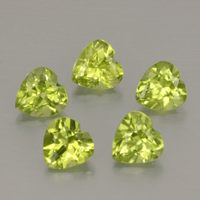 Peridoto naturale verde da  ct, a forma di cuore, VS