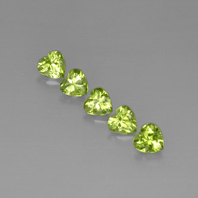Peridoto naturale verde da  ct, a forma di cuore, VS