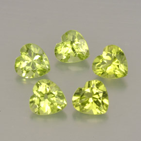 Peridoto naturale verde da  ct, a forma di cuore, VS
