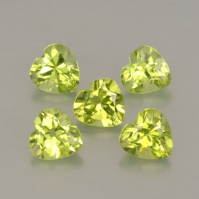 Peridoto naturale verde da  ct, a forma di cuore, VS