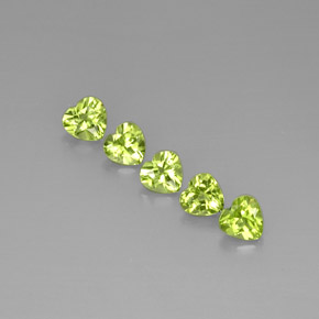 Peridoto naturale verde da  ct, a forma di cuore, VS