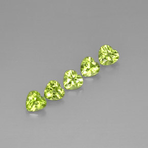 Peridoto naturale verde da  ct, a forma di cuore, VS