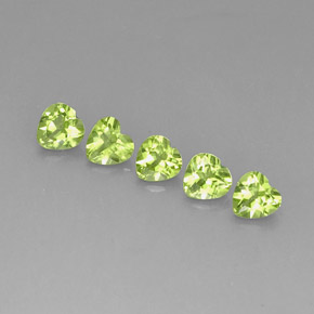 Peridoto naturale verde da  ct, a forma di cuore, VS