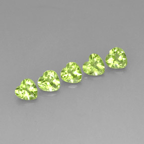 Peridoto naturale verde da  ct, a forma di cuore, VS