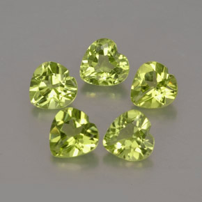 Peridoto naturale verde da  ct, a forma di cuore, VVS-VS