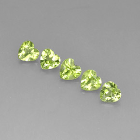 Peridoto naturale verde da  ct, a forma di cuore, VS