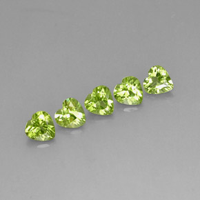 Peridoto naturale verde da  ct, a forma di cuore, VVS-VS