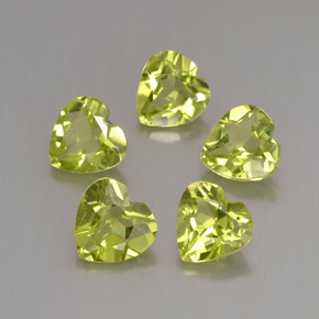 Peridoto naturale verde da  ct, a forma di cuore, VVS-VS