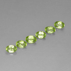 Peridoto naturale verde da  ct, taglio ovale, VS