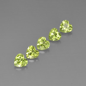 Peridoto naturale verde da  ct, a forma di cuore, VS