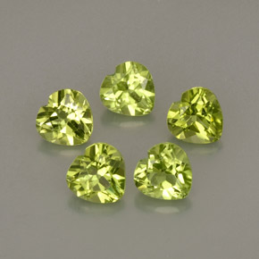 Peridoto naturale verde da  ct, a forma di cuore, VS