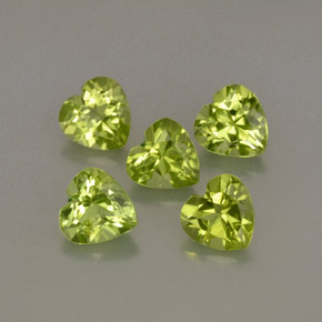 Peridoto naturale verde da  ct, a forma di cuore, VS