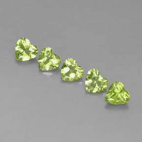 Peridoto naturale verde da  ct, a forma di cuore, VS