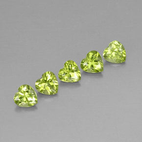 Peridoto naturale verde da  ct, a forma di cuore, VS