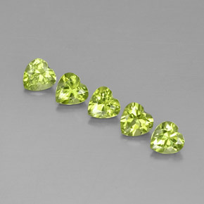 Peridoto naturale verde da  ct, a forma di cuore, VS