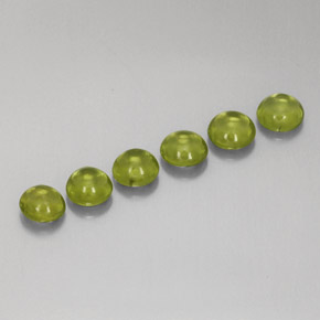Peridoto naturale verde da  ct, taglio rotondo, trasparente