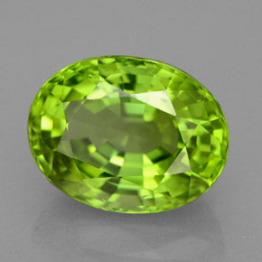 Peridoto naturale verde da 5,82 ct, taglio ovale, VVS