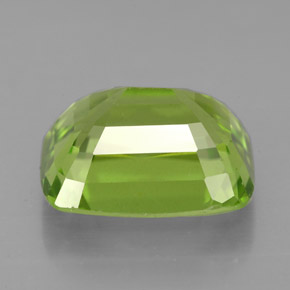Peridoto naturale verde da 5,68 ct, taglio a cuscino, VVS