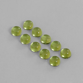 Peridoto naturale verde da  ct, taglio rotondo, trasparente