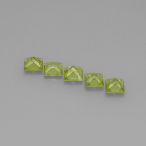 Peridoto naturale verde da  ct, quadrato, VVS-VS