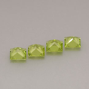 Peridoto naturale verde da  ct, quadrato, VVS-VS