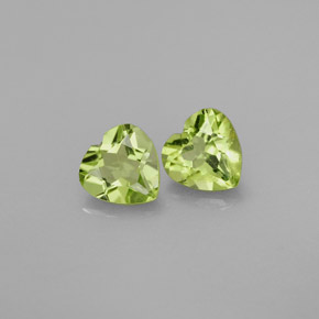 Peridoto naturale verde da  ct, a forma di cuore, VVS-VS