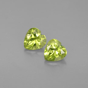 Peridoto naturale verde da  ct, a forma di cuore, VS