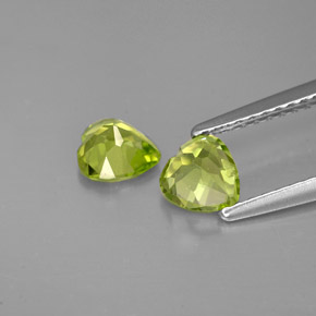 Peridoto naturale verde da  ct, a forma di cuore, VS