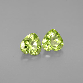 Peridoto naturale verde da  ct, a forma di cuore, VS