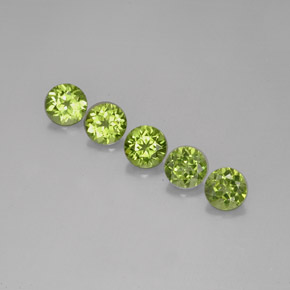 Peridoto naturale verde da  ct, taglio rotondo, VVS-VS