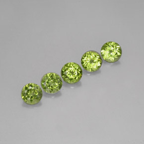Peridoto naturale verde da  ct, taglio rotondo, VVS-VS