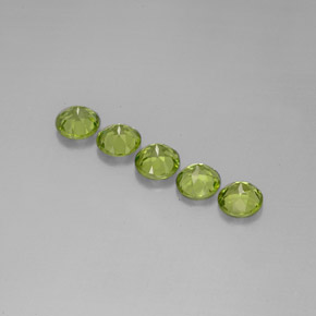 Peridoto naturale verde da  ct, taglio rotondo, VVS-VS