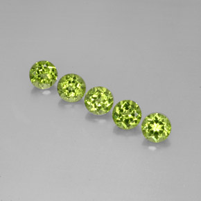 Peridoto naturale verde da  ct, taglio rotondo, VVS-VS