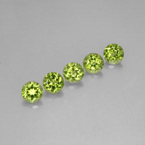 Peridoto naturale verde da  ct, taglio rotondo, VVS-VS