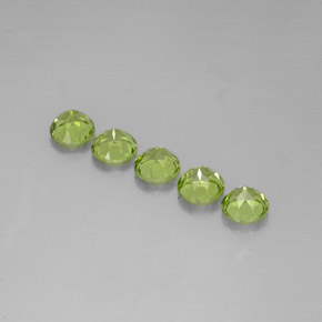 Peridoto naturale verde da  ct, taglio rotondo, VVS-VS