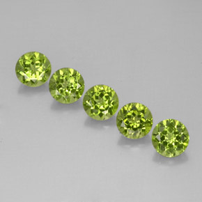 Peridoto naturale verde da  ct, taglio rotondo, VVS-VS