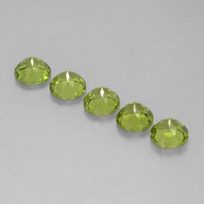 Peridoto naturale verde da  ct, taglio rotondo, VVS-VS