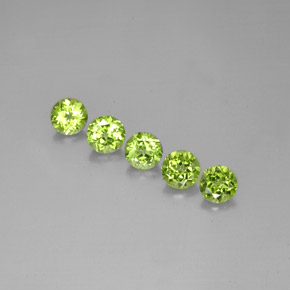 Peridoto naturale verde da  ct, taglio rotondo, VVS-VS