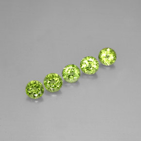 Peridoto naturale verde da  ct, taglio rotondo, VVS-VS