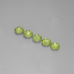 Peridoto naturale verde da  ct, taglio rotondo, VVS-VS