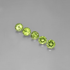 Peridoto naturale verde da  ct, taglio rotondo, VVS-VS