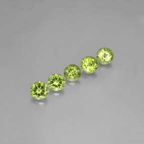 Peridoto naturale verde da  ct, taglio rotondo, VVS-VS