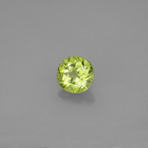 Peridoto naturale verde da 0,81 ct, taglio rotondo, VS
