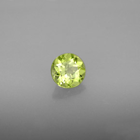 Peridoto naturale verde da 0,81 ct, taglio rotondo, VS