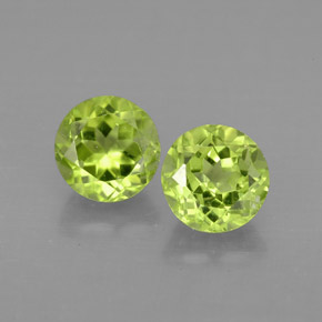Peridoto naturale verde da  ct, taglio rotondo, VVS-VS