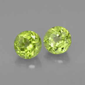 Peridoto naturale verde da  ct, taglio rotondo, VVS-VS