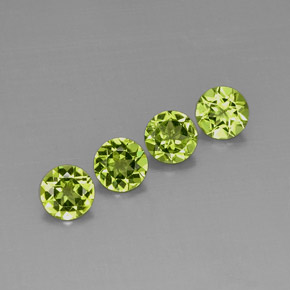 Peridoto naturale verde da  ct, taglio rotondo, VVS-VS